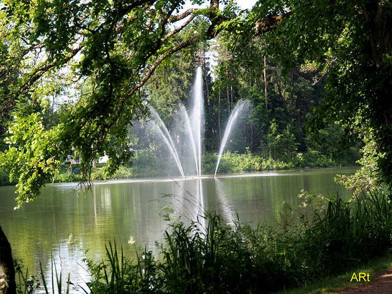 Fontäne im großen Salinensee