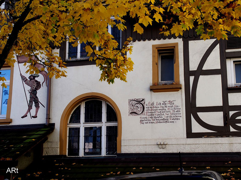 Gasthaus Krone mit Inschrift