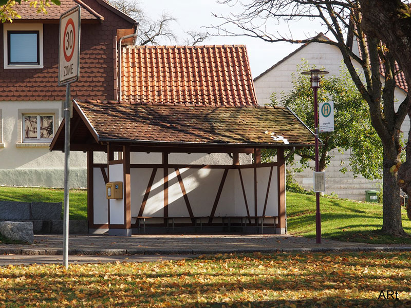 Bushaltestelle in Unterbaldingen