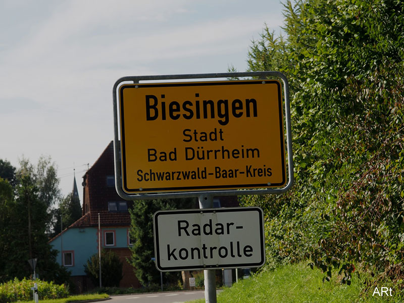 Ortseingangsschild von Biesingen