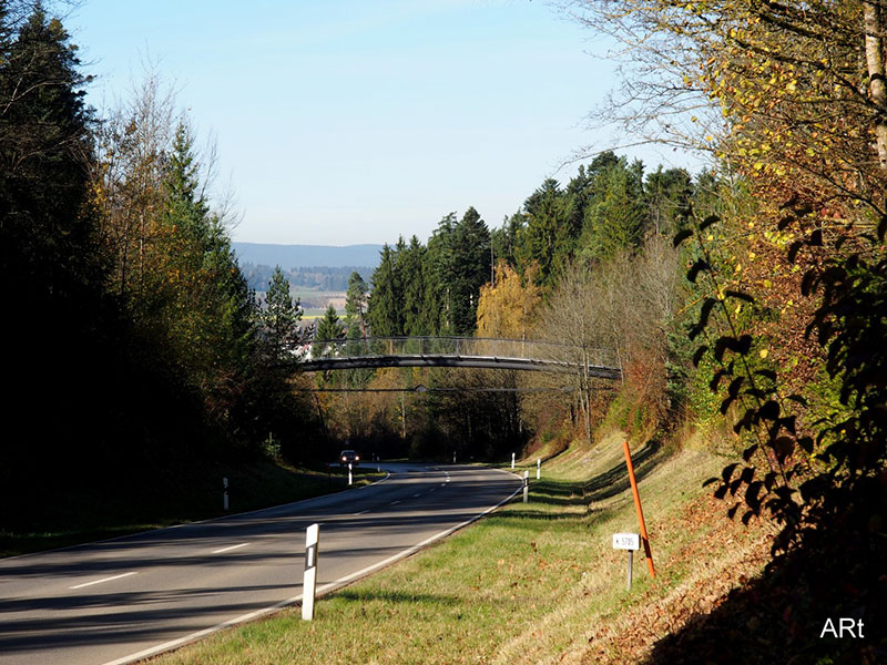 Kreisstraße zwischen Bad Dürrheim und seinen Ortsteilen