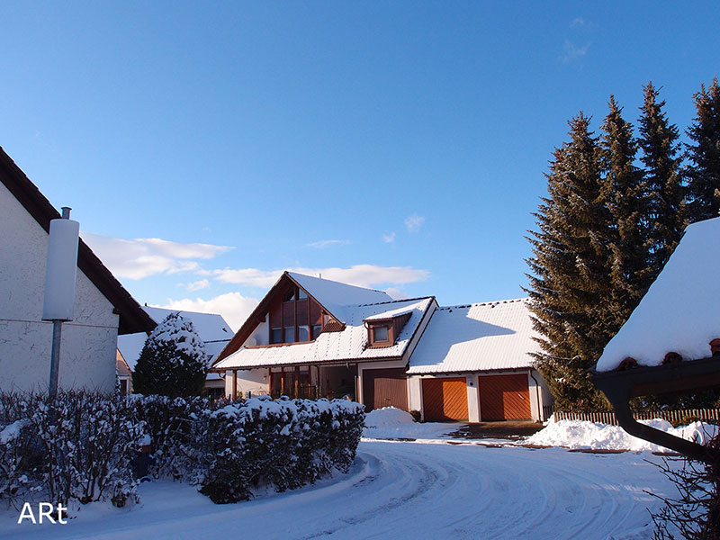 Schnee in der Goethestraße