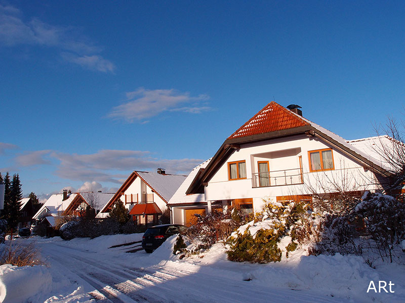 Schnee in der Goethestraße