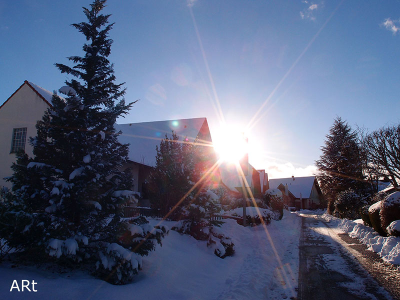 Schnee in der Goethestraße